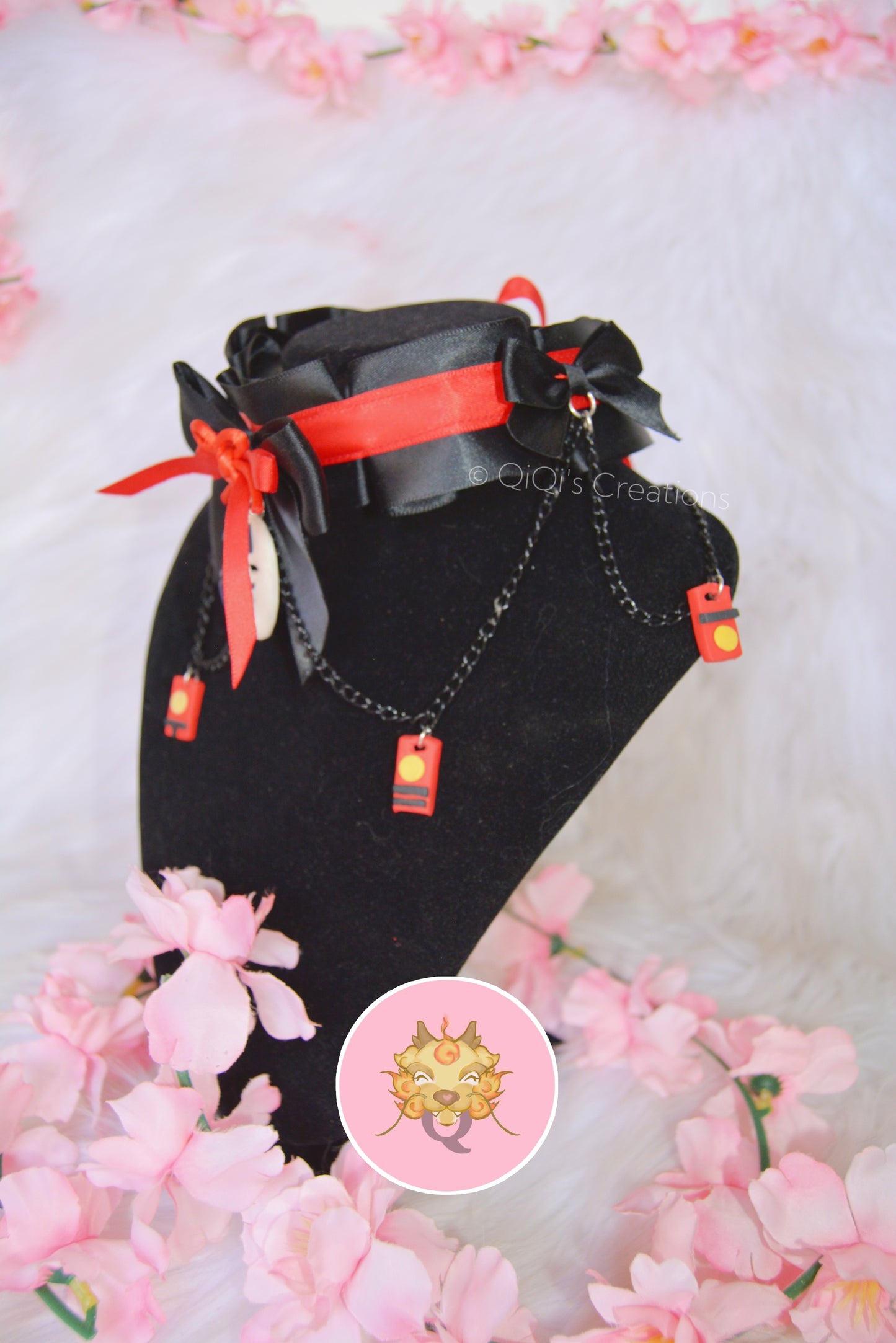 No Face bath tokens choker