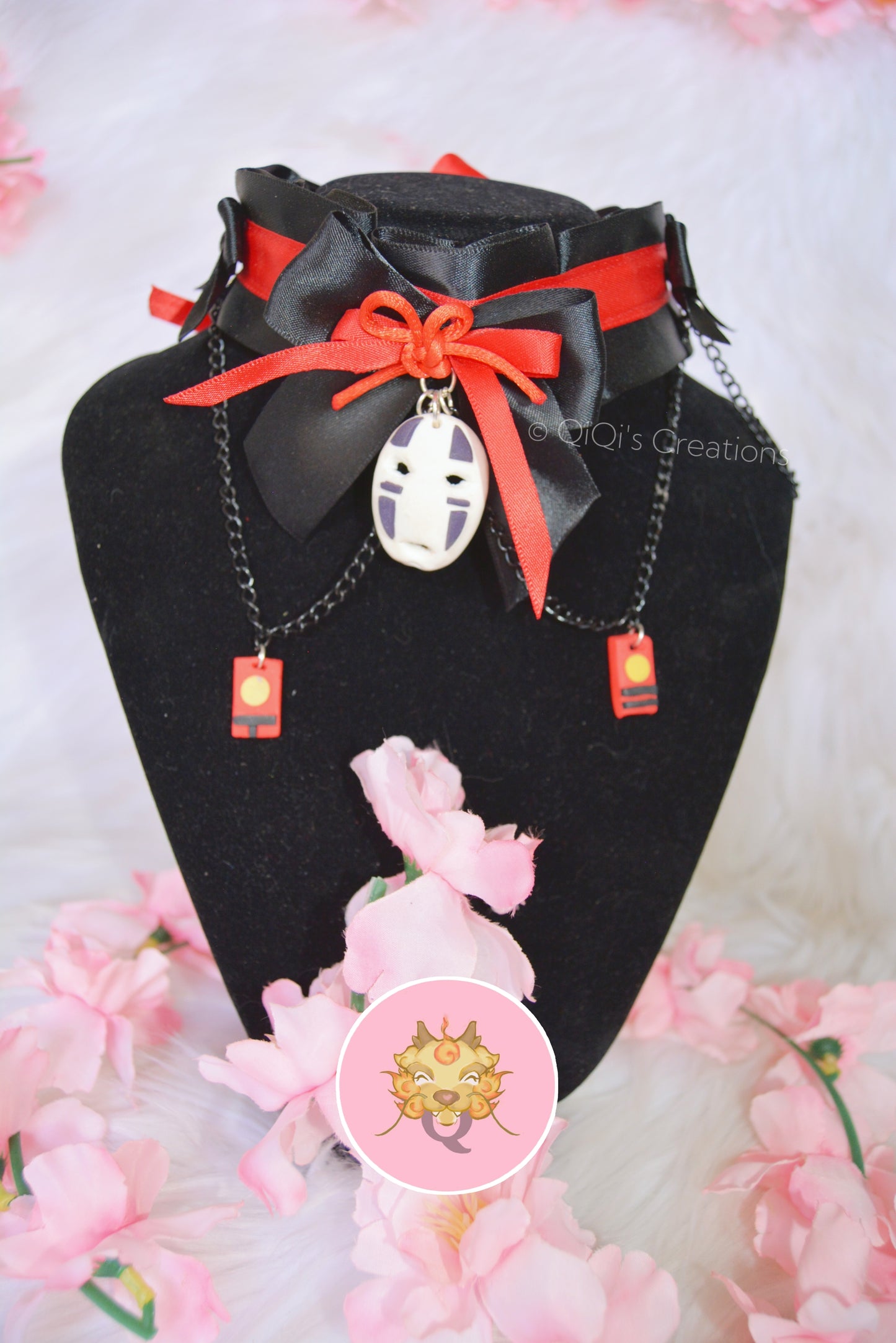 No Face bath tokens choker