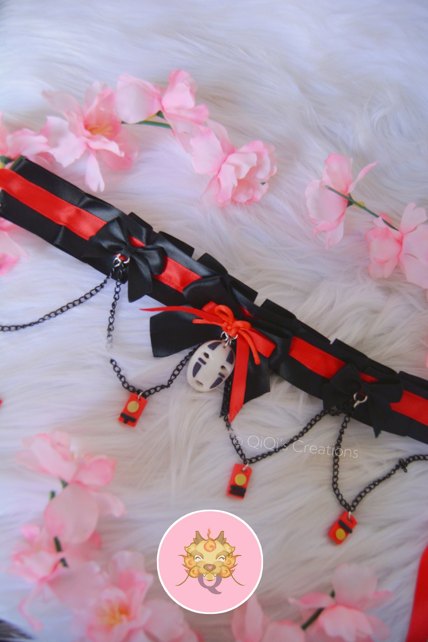 No Face bath tokens choker